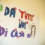 CasaOz - un cartellone realizzato dai bambini di CasaOz per Giorgia Boni