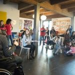 CasaOz - Giorgia Boni sorridente durante l'incontro con i bambini di CasaOz